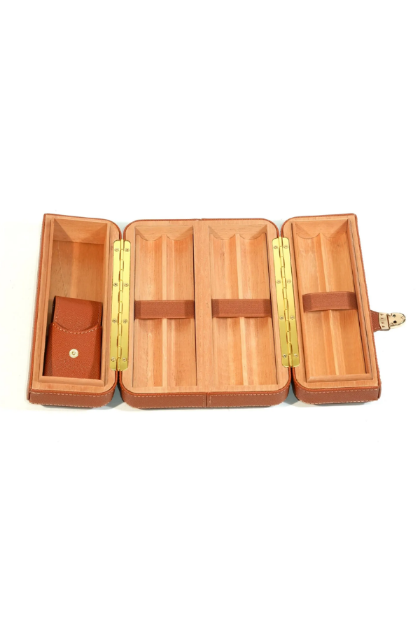 Cohiba Dahili Çakmak Taba Deri Puro Taşıma Çantası & Seyahat Humidoru - TR9763