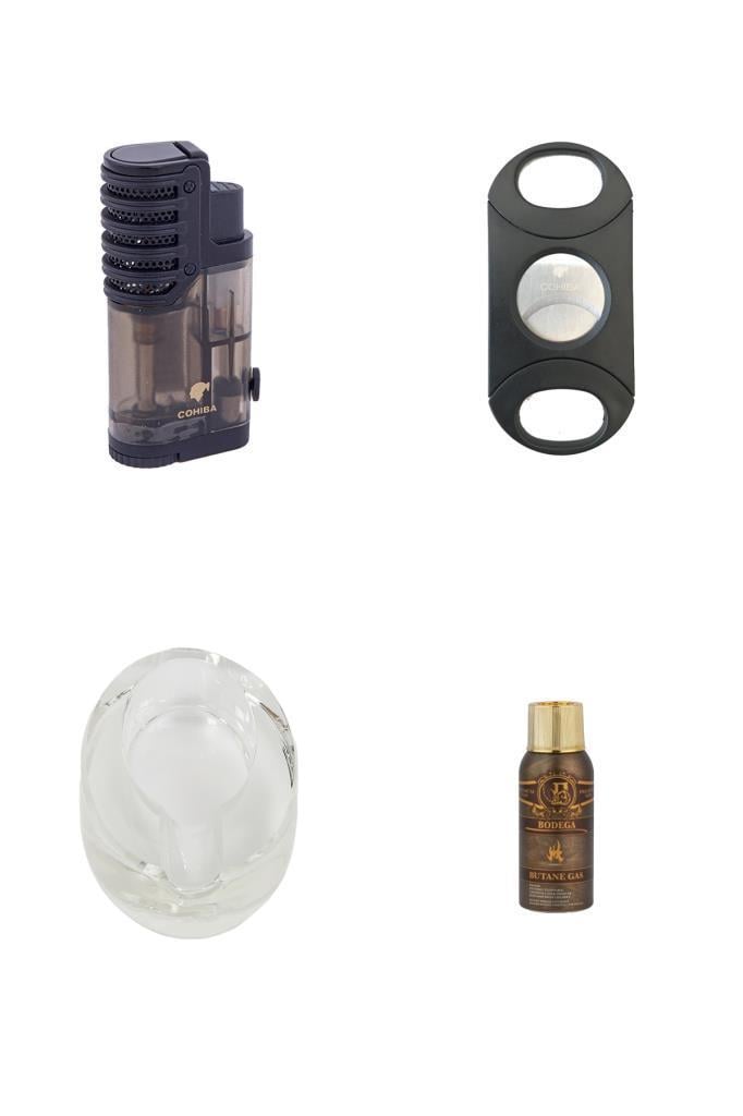 Cohiba Puro Starter Kit, Çakmak Kesici Kllük ve Bütan Gaz - starterpack4593