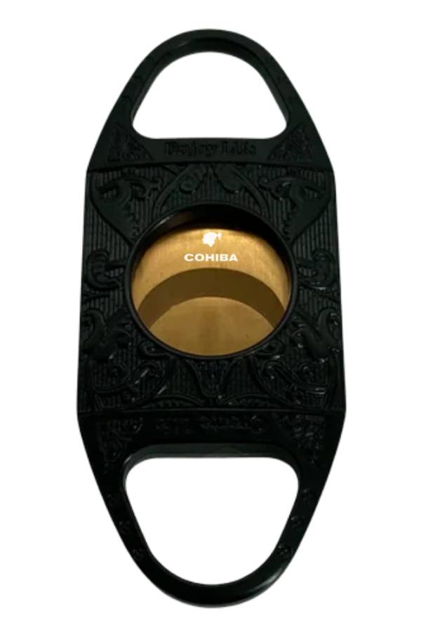 Cohiba Siyah Desenli Metal Puro Makası Kesici