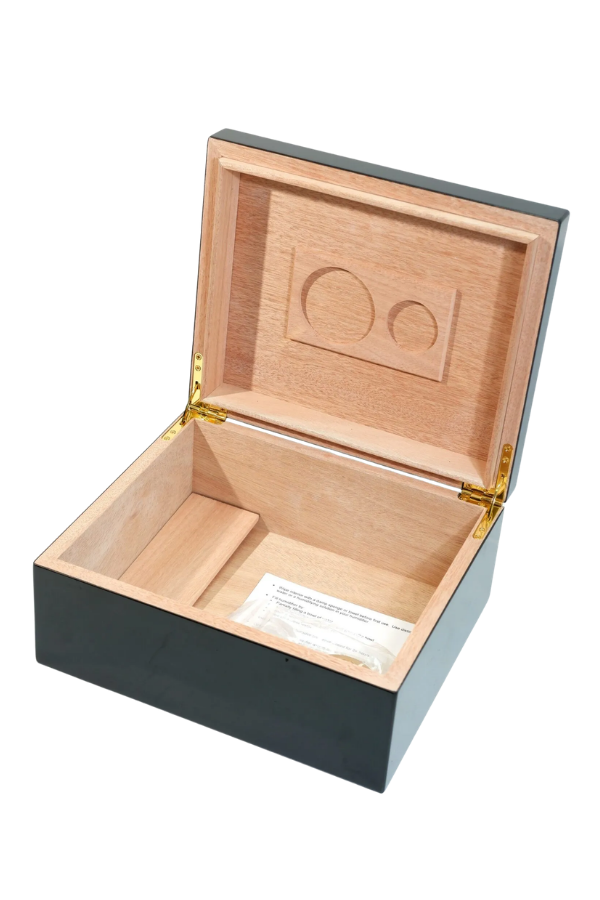 Cohiba Siyah Nokta Desenli Sedir Humidor Puro Kutusu - TR9821