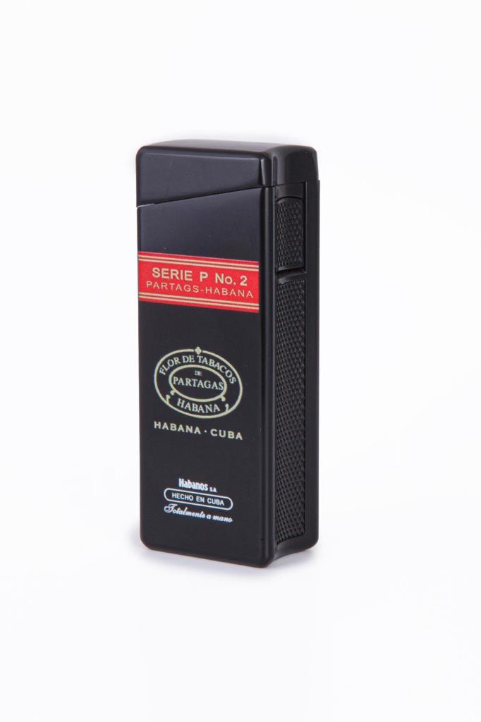 Cohiba Tek Torch Pürmüz Partagas Serie P No:2 Özel Üretim Siyah Metal Puro Çakmağı