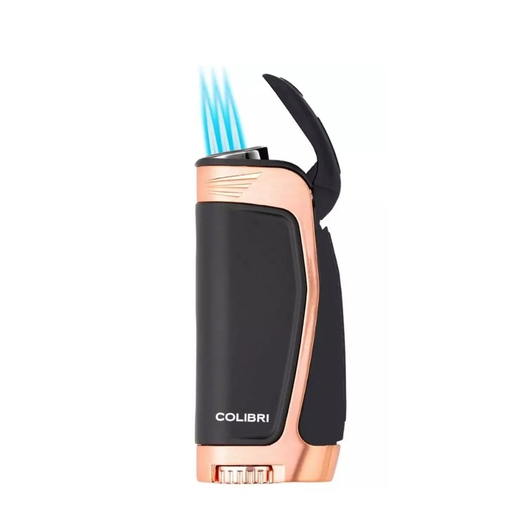 Colibri E3 3 Torch Pürmüz Siyah - Rose Gold Puro Çakmağı TR9935