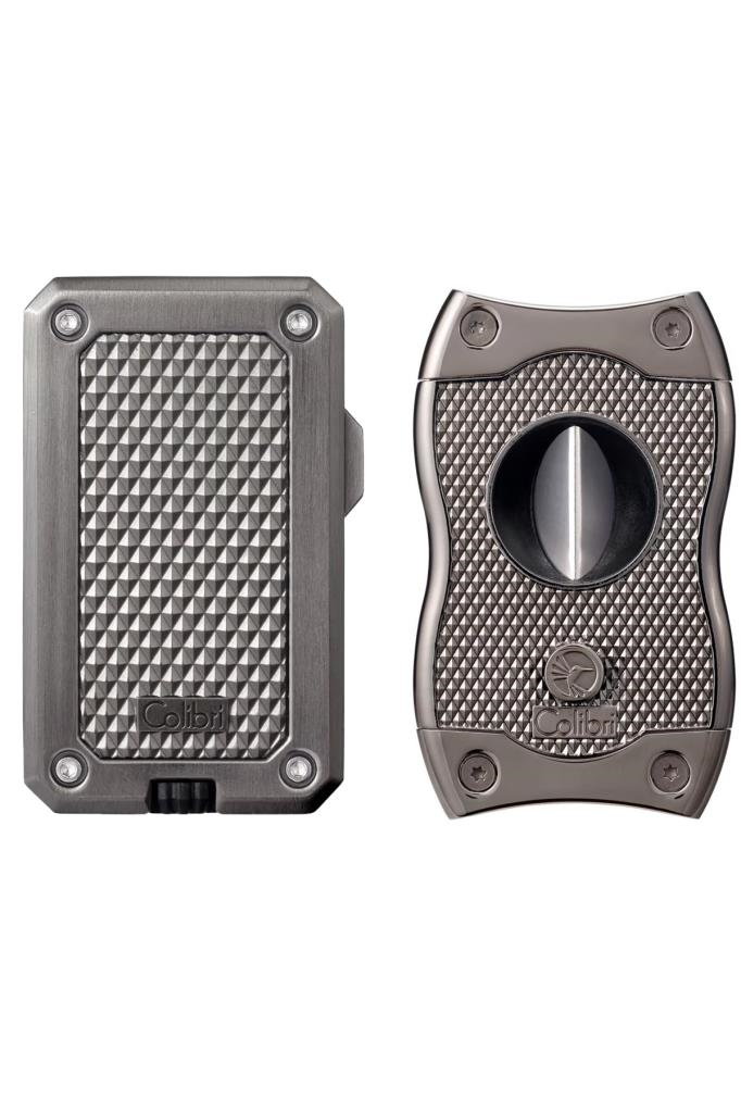 Colibri Rally Gunmetal Tek Torch Çakmak & Gunmetal SV-Cut Premium Puro Seti