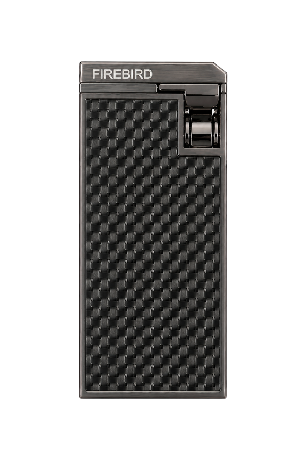Firebird Çift Torch Pürmüz Siyah Karbon Desenli Puro Çakmağı