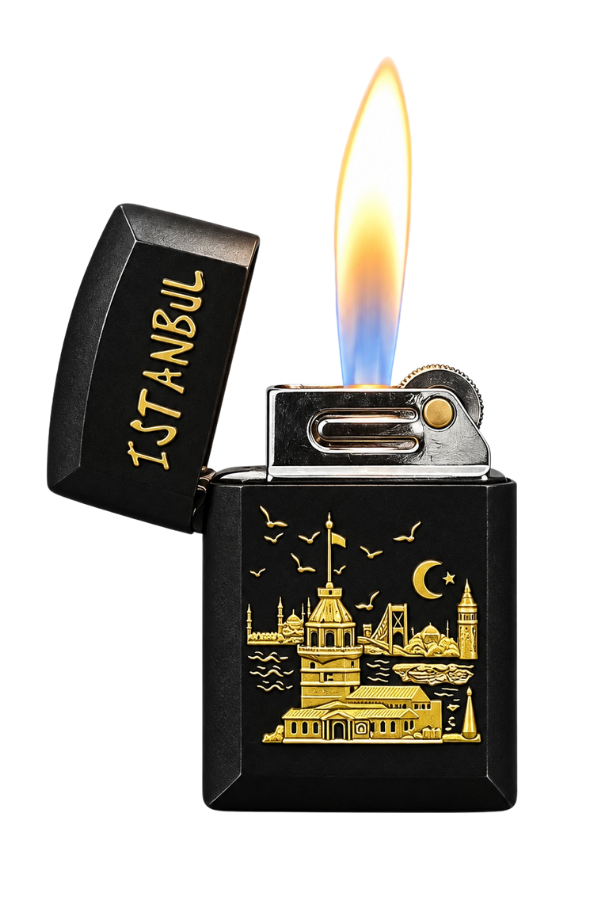 Hunter Soft Flame İstanbul Design Siyah Çakmak ACK035