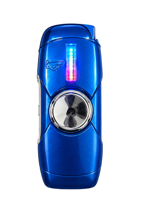 Hunter Tek Torch Pürmüz Mavi I Love You Design Metal Puro Çakmağı & Stres Çarkı ACK073