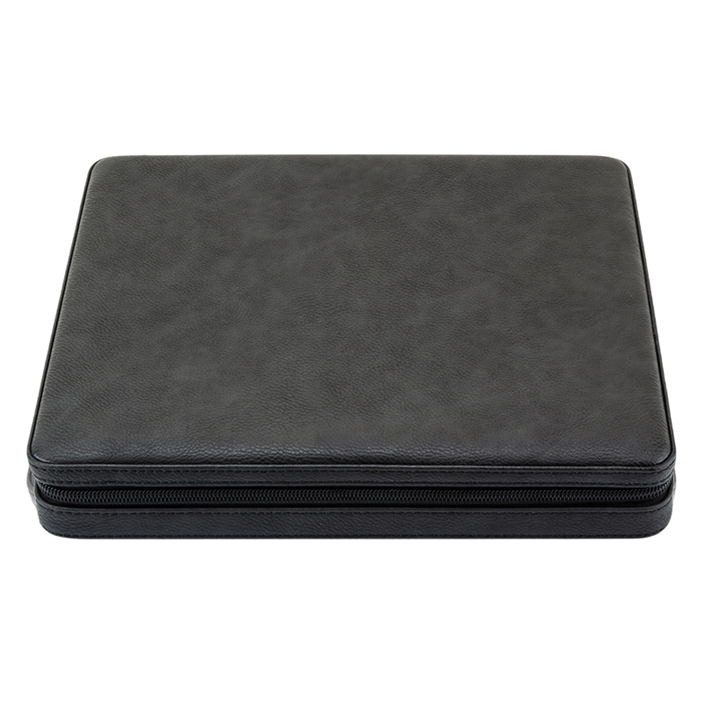 Lubinski Deri Sedirli Seyahat Puro Sunum Kutusu Slim Humidor 10s Siyah LB-612