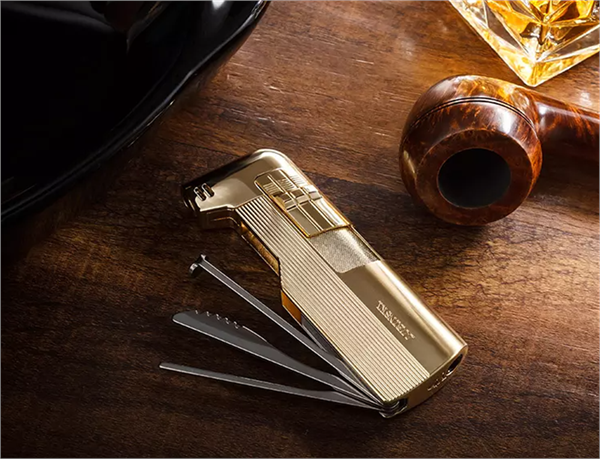 Lubinski Kaşıklı Pipo Çakmağı Gold LB-173