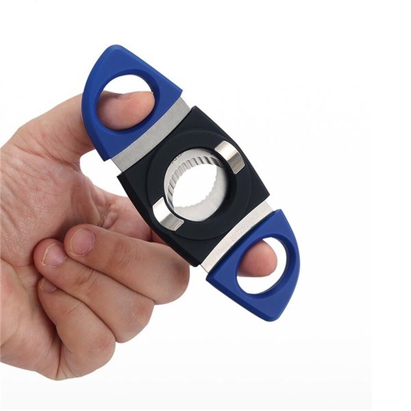 Lubinski Plastik Standlı Puro Kesici Siyah/Mavi 60 Ring LB-355