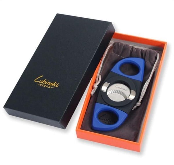 Lubinski Plastik Standlı Puro Kesici Siyah/Mavi 60 Ring LB-355