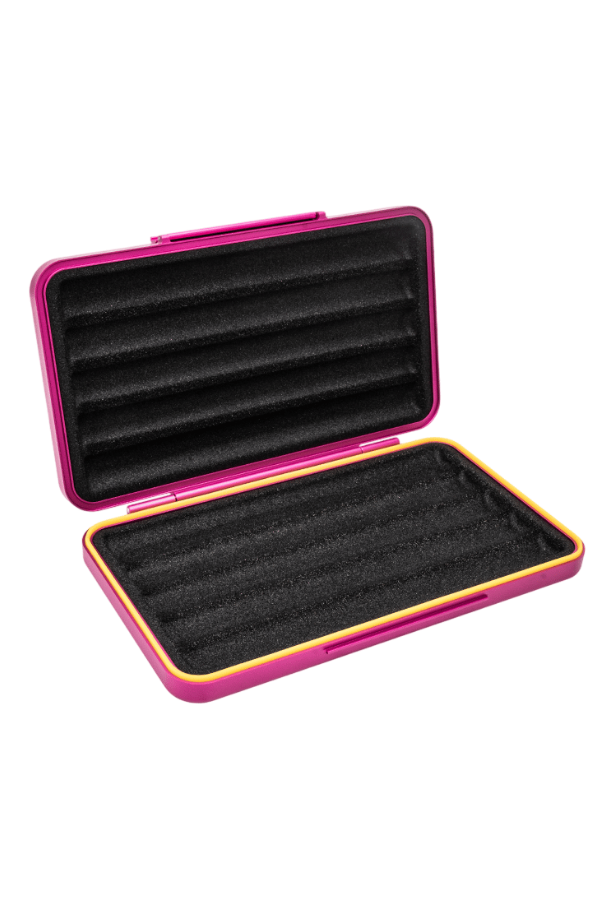 Lubinski Seyahat Tipi 5 Turuncu Humidor Metal Puro Kutusu LB-606