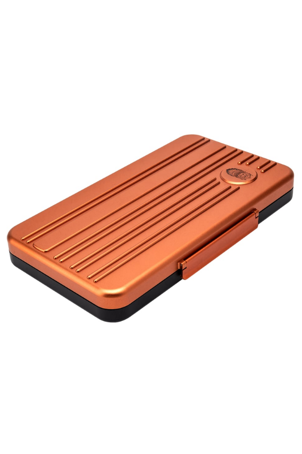 Lubinski Seyahat Tipi 5 Turuncu Humidor Metal Puro Kutusu LB-606