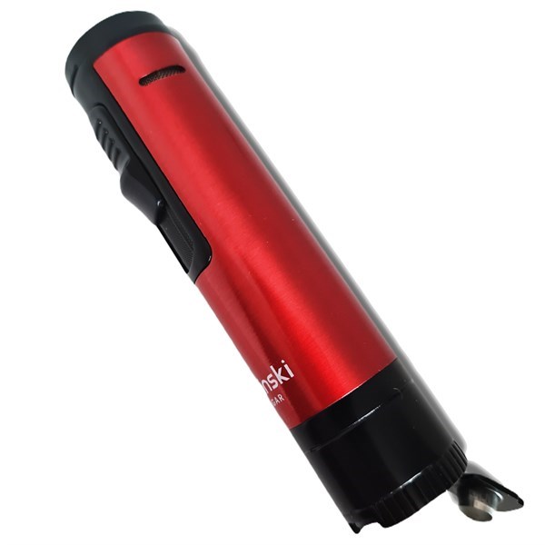 Lubinski Tek Torch Sehpalı Delicili Puro Çakmağı Siyah-Kırmızı LB-701