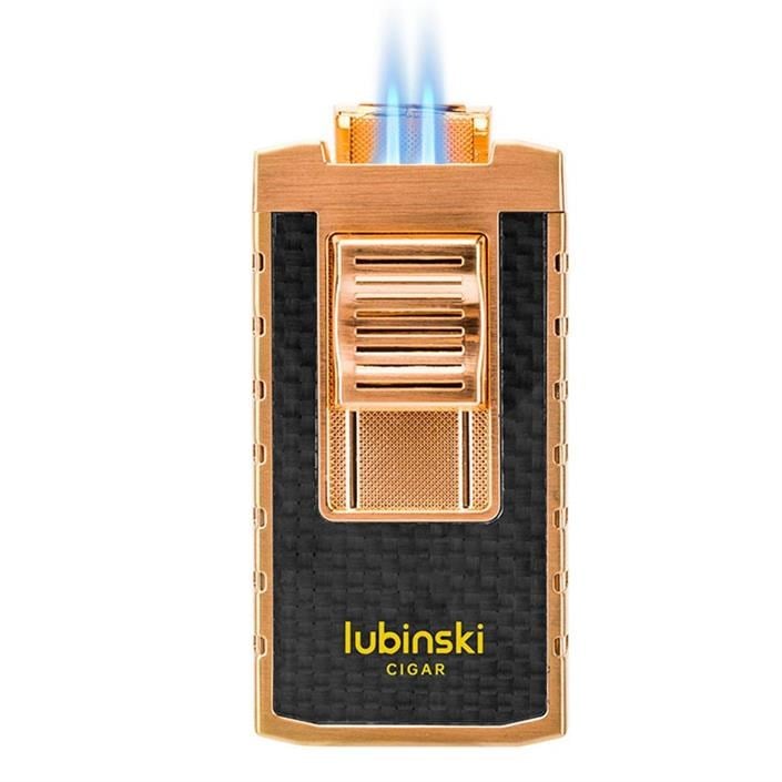 Lubinski Yeni Stil Delicili Çift Torch Puro Çakmağı Gold LB-157