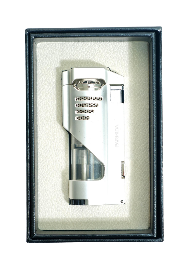 Parmida 3 Torch Pürmüz Delicili Beyaz Metal Puro Çakmağı