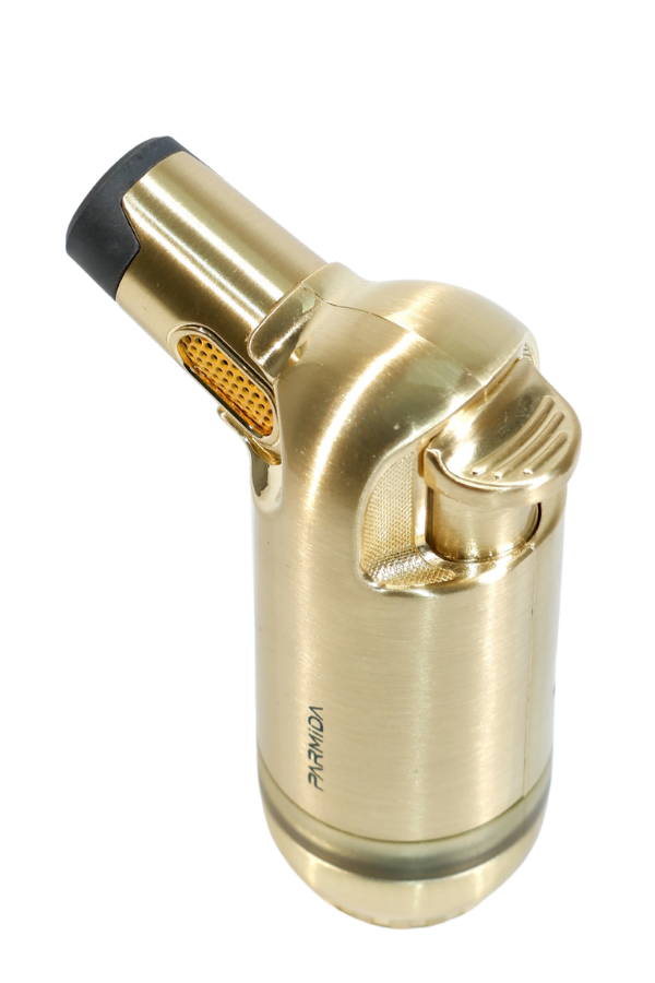 Parmida 3 Torch Pürmüz Gold Masa Tipi Metal Puro Çakmağı