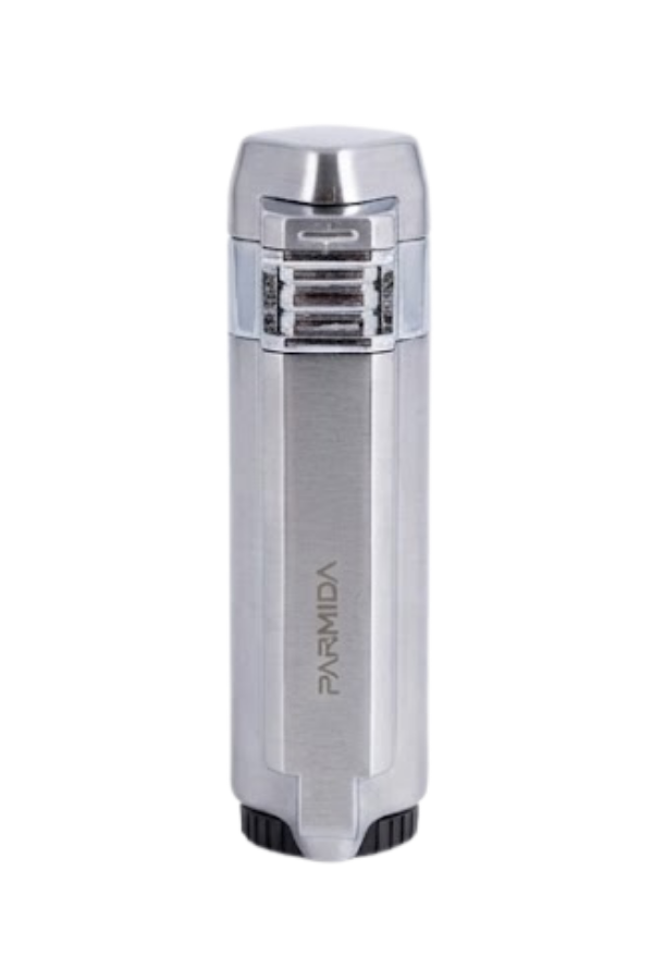 Parmida 3 Torch Pürmüz Gümüş Metal Puro Çakmağı