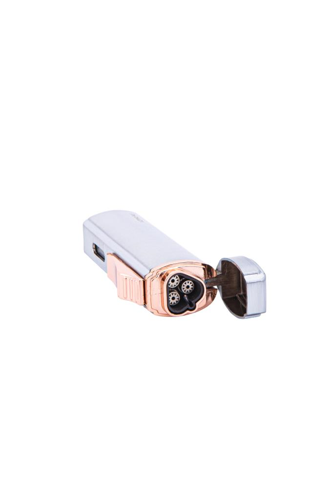 Parmida 3 Torch Pürmüz Gümüş Puro Çakmağı