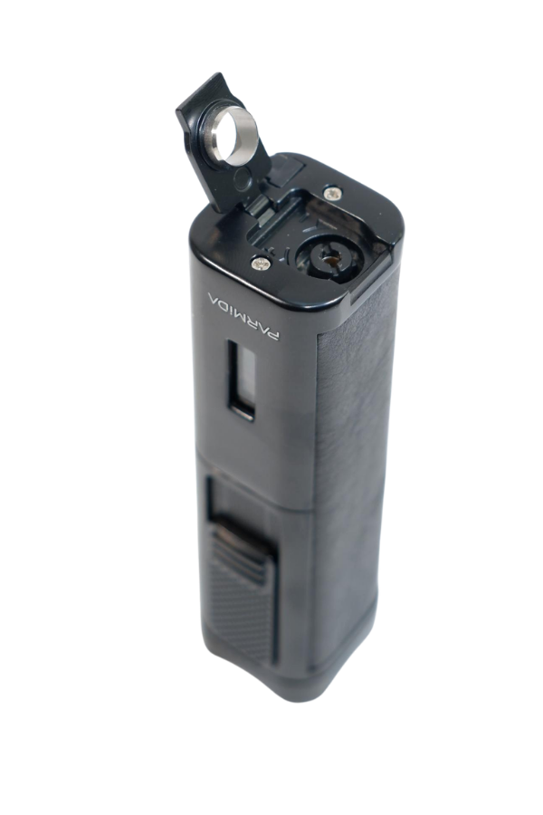 Parmida 3 Torch Pürmüz Sehpalı Gövdesi Deri Siyah Metal Puro Çakmağı