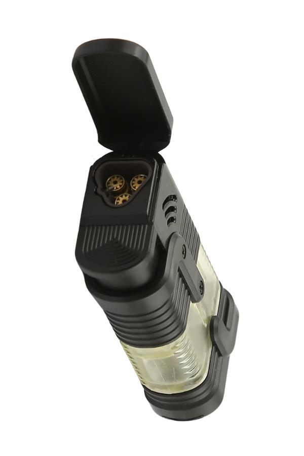 Parmida 3 Torch Pürmüz Siyah Puro Çakmağı
