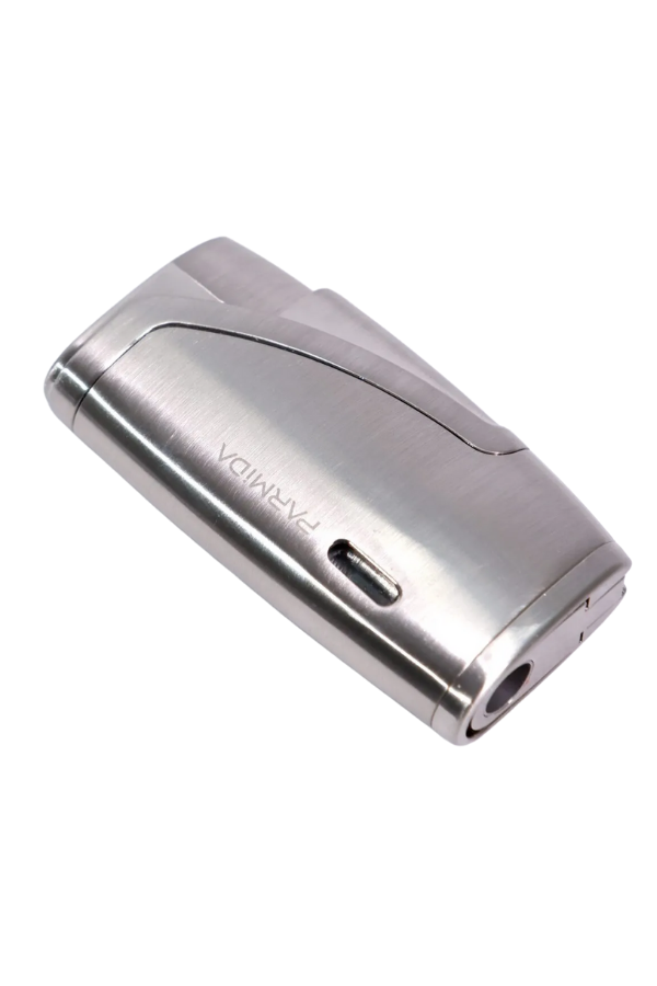 Parmida Çift Torch Pürmüz Gümüş Metal Puro Çakmağı