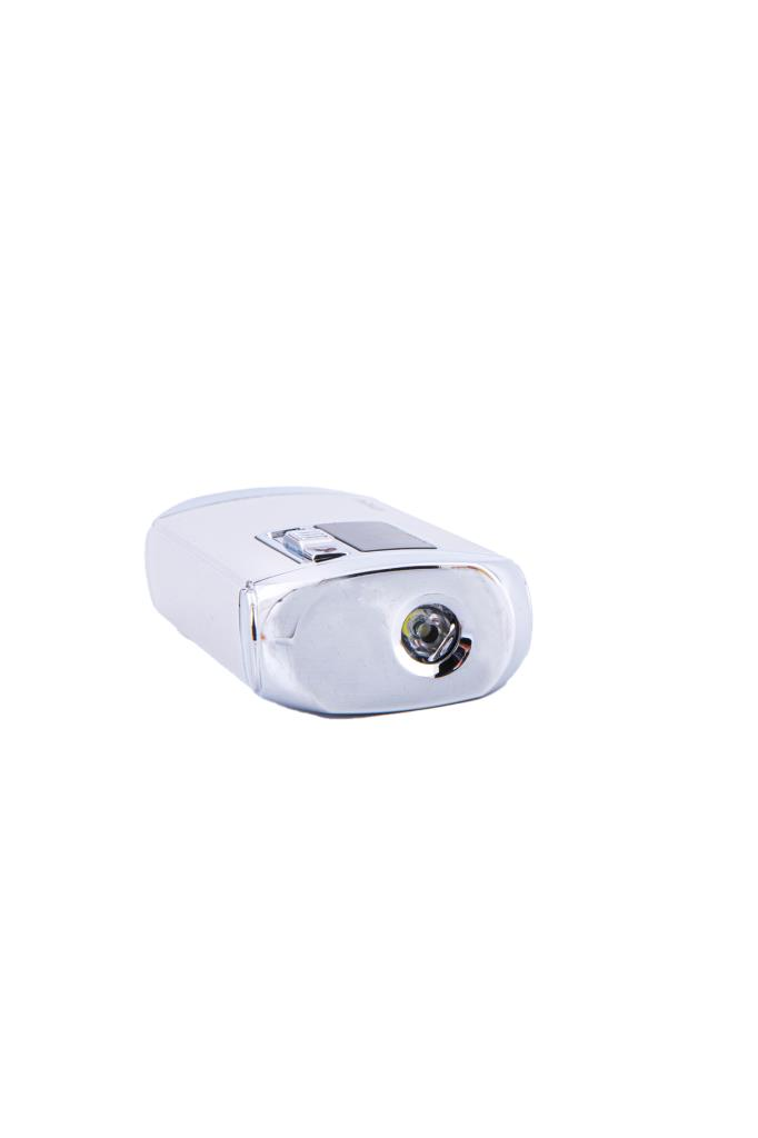 Parmida Gümüş Multifonksiyonel Çakmak (Tek Torch Pürmüz Puro Çakmağı, Elektrikli Çakmak, Powerbank, El Feneri)