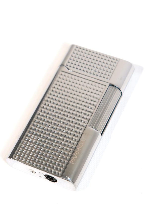 Parmida Soft Flame Gümüş İşlemeli Metal Puro Çakmağı