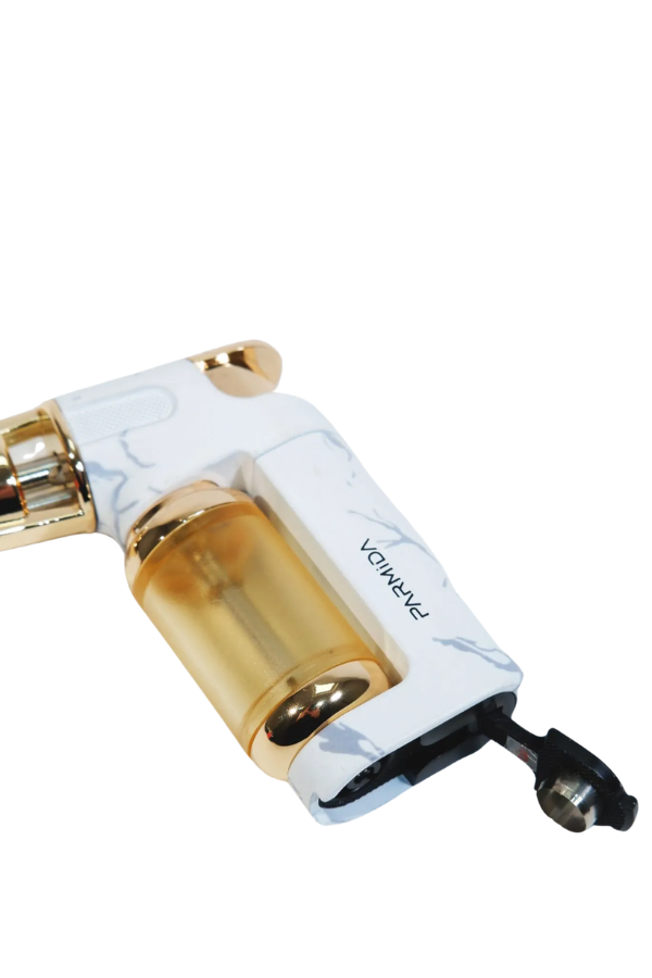 Parmida Tek Torch Pürmüz Beyaz-Gold Mermer Desenli Masa Tipi Metal Puro Çakmağı