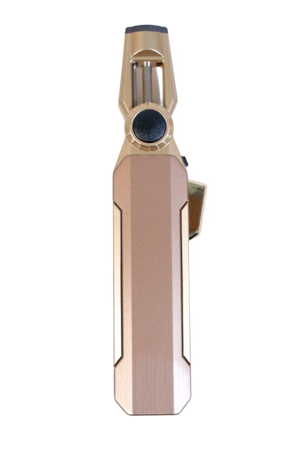 Parmida Tek Torch Pürmüz Oynar Başlıklı Gold Masa Tipi Metal Puro Çakmağı