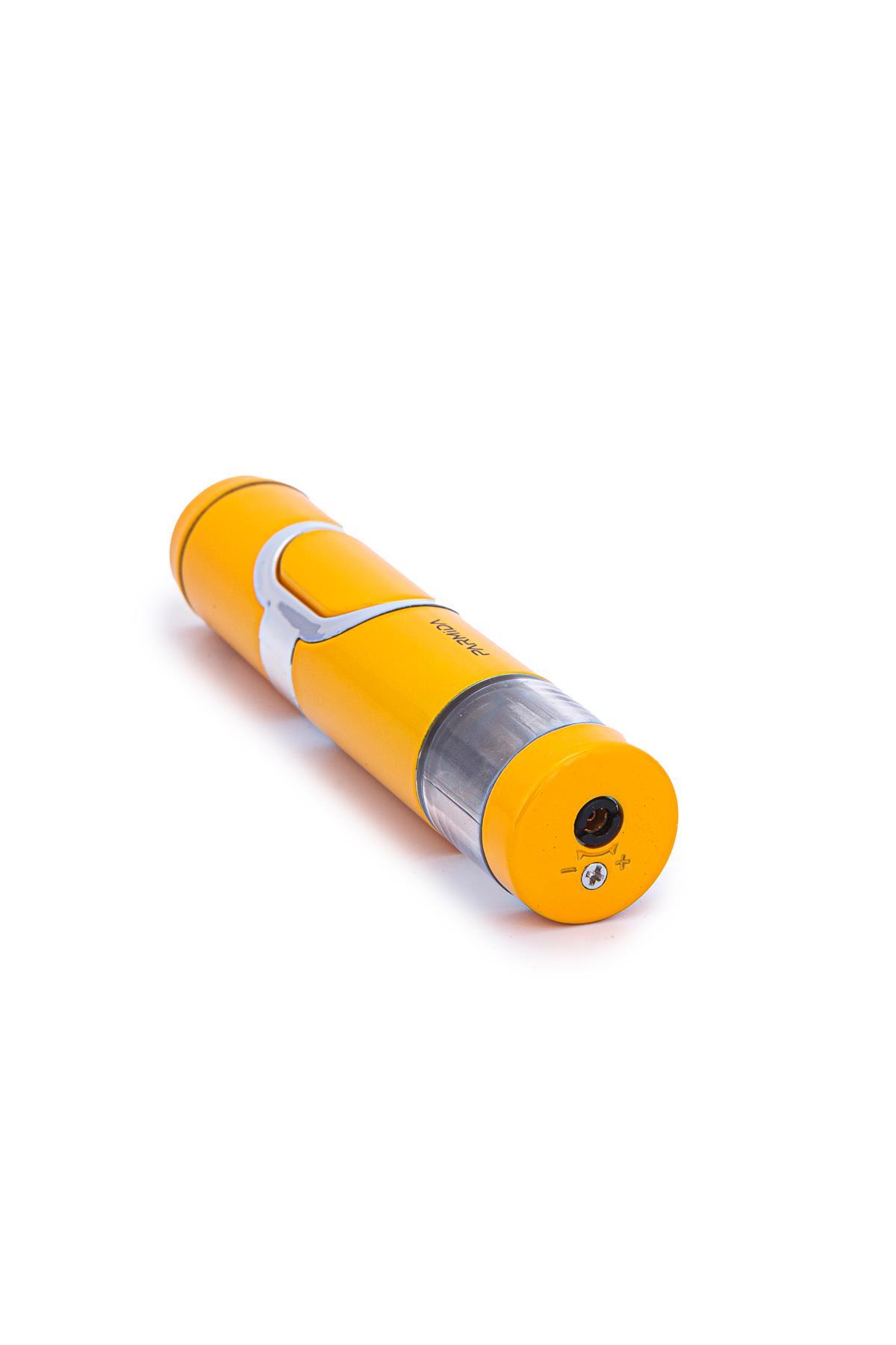 Parmida Tek Torch Pürmüz Sarı Metal Puro Çakmağı