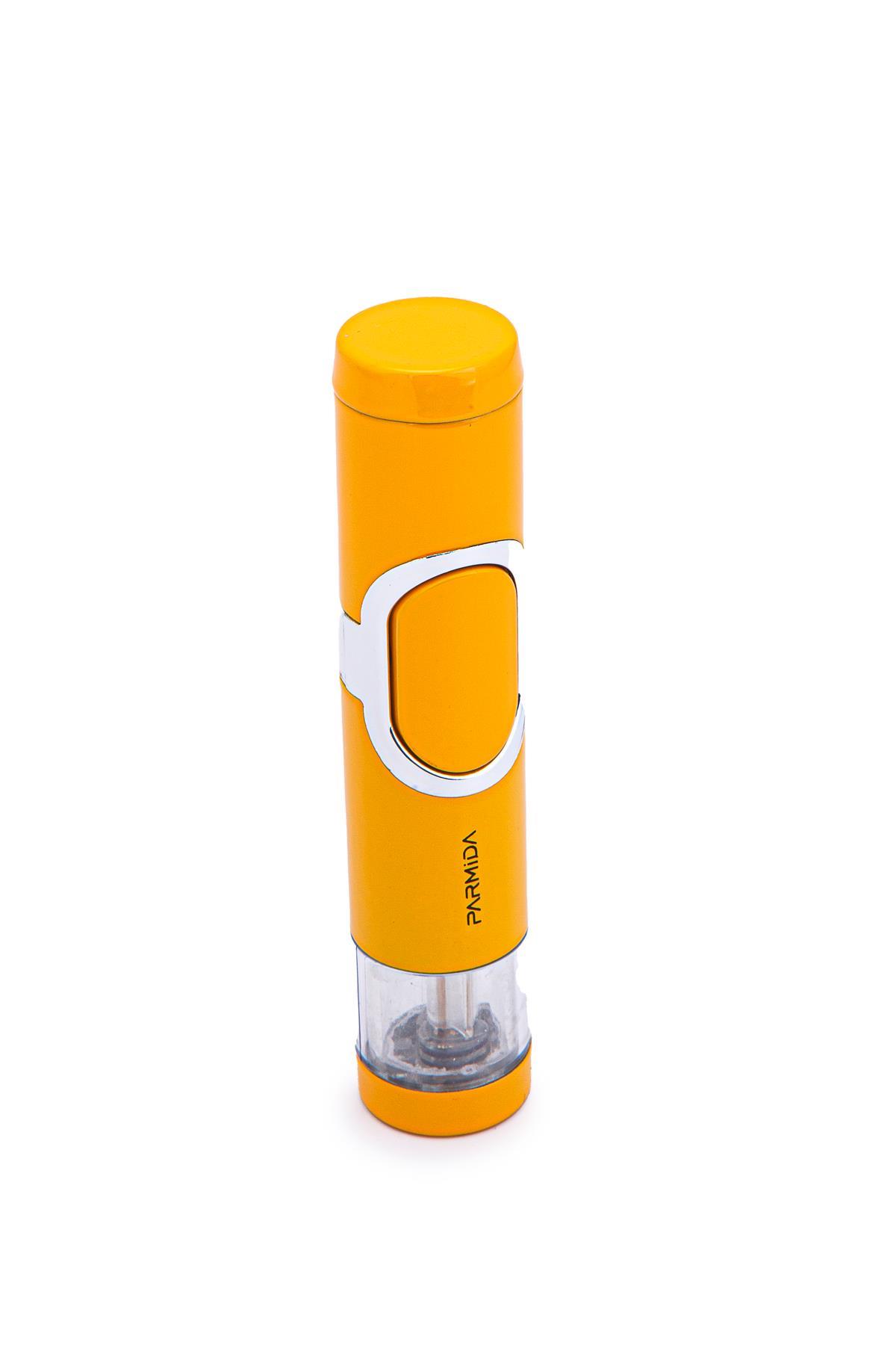 Parmida Tek Torch Pürmüz Sarı Metal Puro Çakmağı