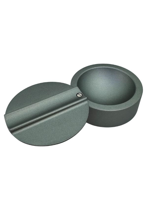 PQ Gunmetal Metal Döner Başlıklı Tekli Puro Küllüğü