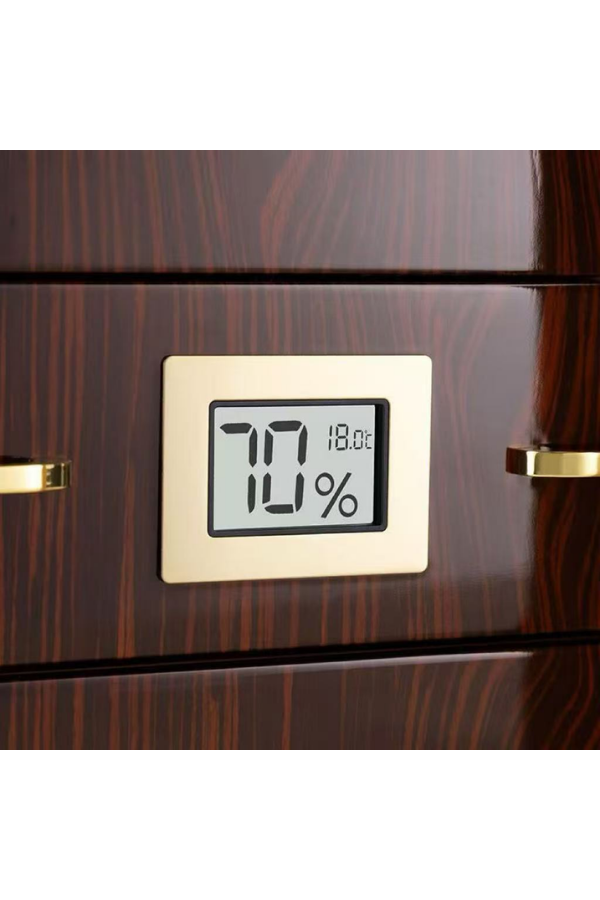 PremiumQuality Arica 3 Çekmeceli Kahverengi Sedir Humidor Puro Kutusu