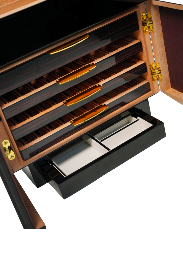 PremiumQuality Buenos Siyah-Kahverengi Sedir Humidor Puro Kutusu