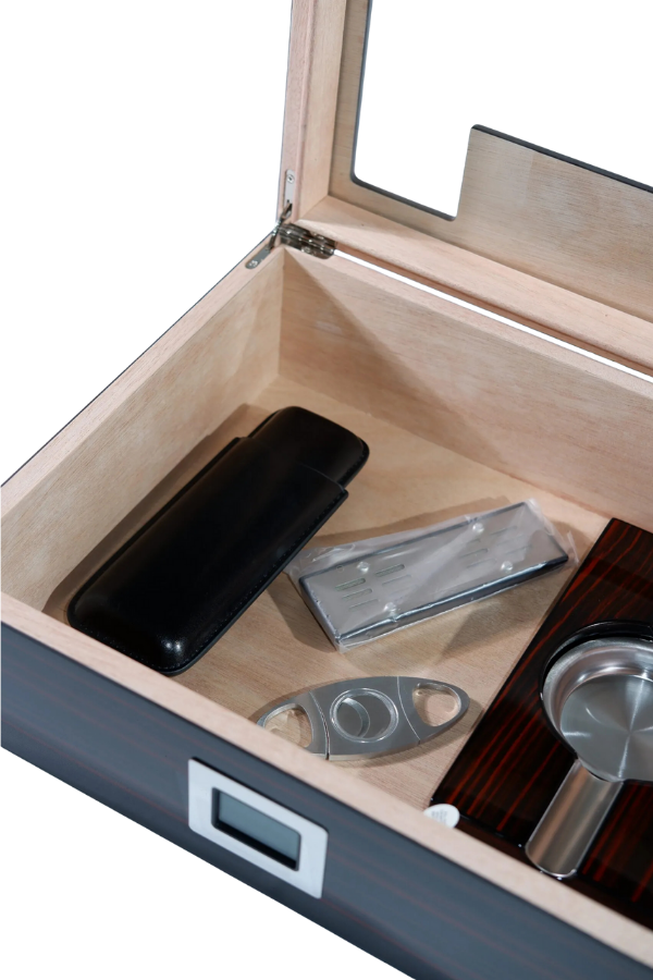 PremiumQuality Laureles Kahverengi Sedir Humidor Puro Seti