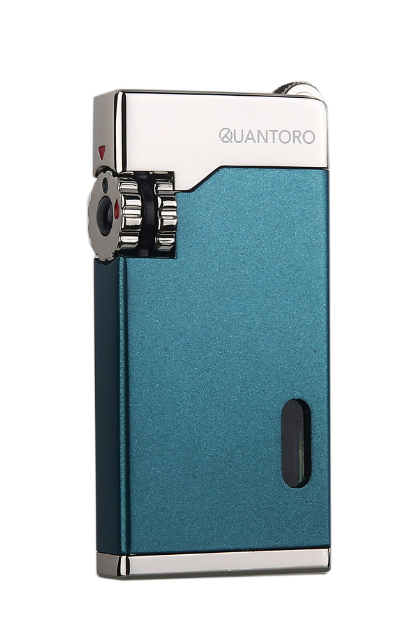 Quantoro Çift Torch Pürmüz Yeşil Metal Puro Çakmağı