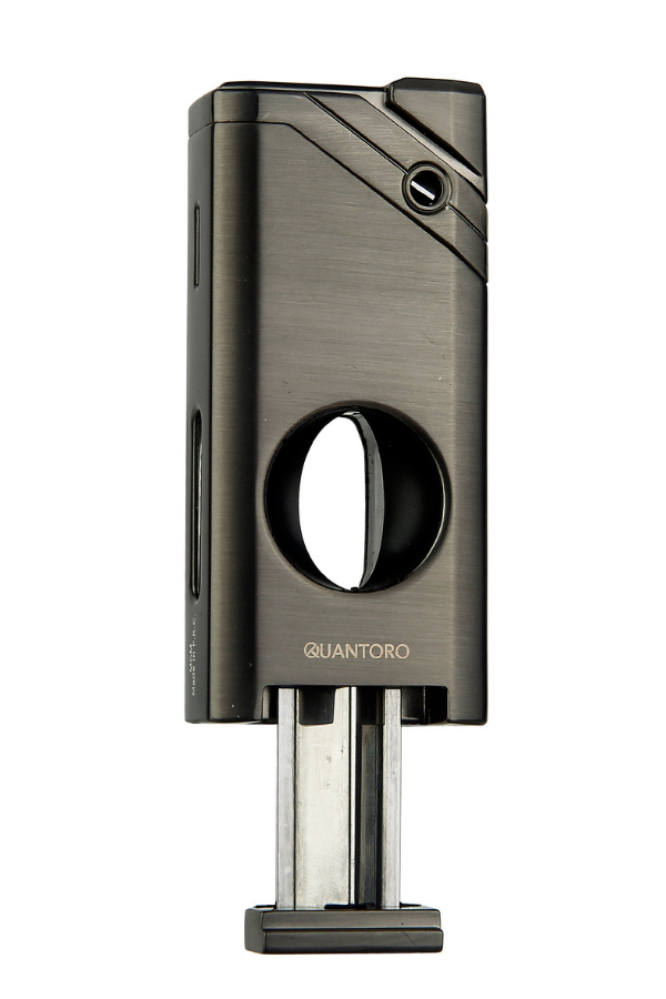 Quantoro Tek Torch Pürmüz V-Cut Gunmetal Metal Puro Çakmağı