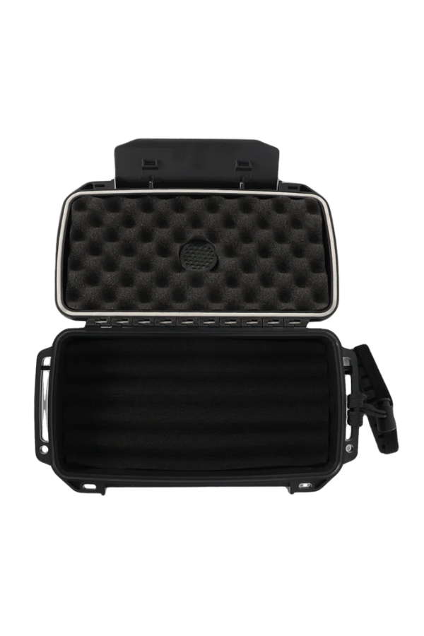 Quantum Seyahat Tipi 10 Taşıma Kordonlu Siyah Humidor Puro Kutusu