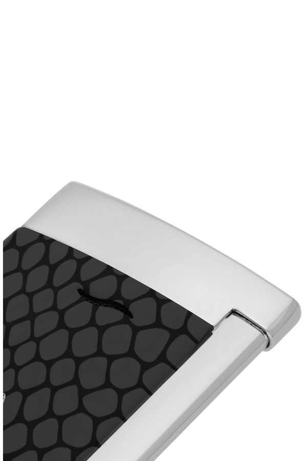 S.T. Dupont Lacquered Slim 7 Siyah Çakmak Kesici İkili Puro Seti