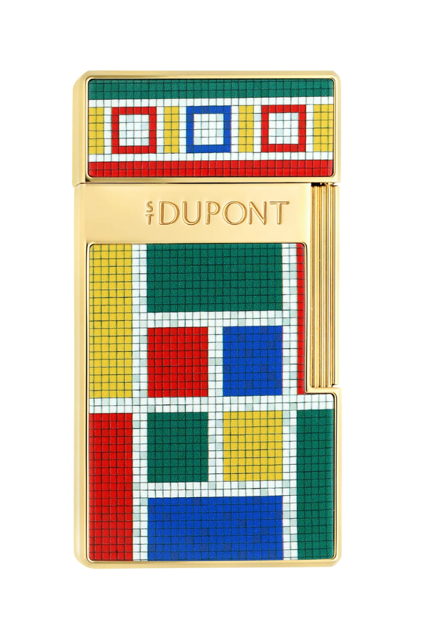 S.T. Dupont Casablanca Mozaik Desenli Çakmak Kesici Küllük Premium Üçlü Puro Seti - ST-CSB-001