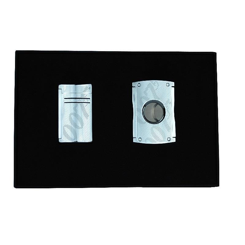 S.T. Dupont 007 Çakmak Kesici İkili Set Gümüş  20168Nc2 - TR3073