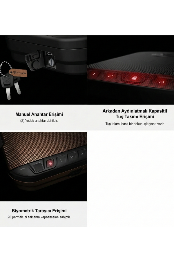 Vaultek Lifepod 2.0 Seyahat Tipi Antik Bronz Humidor Puro Kutusu