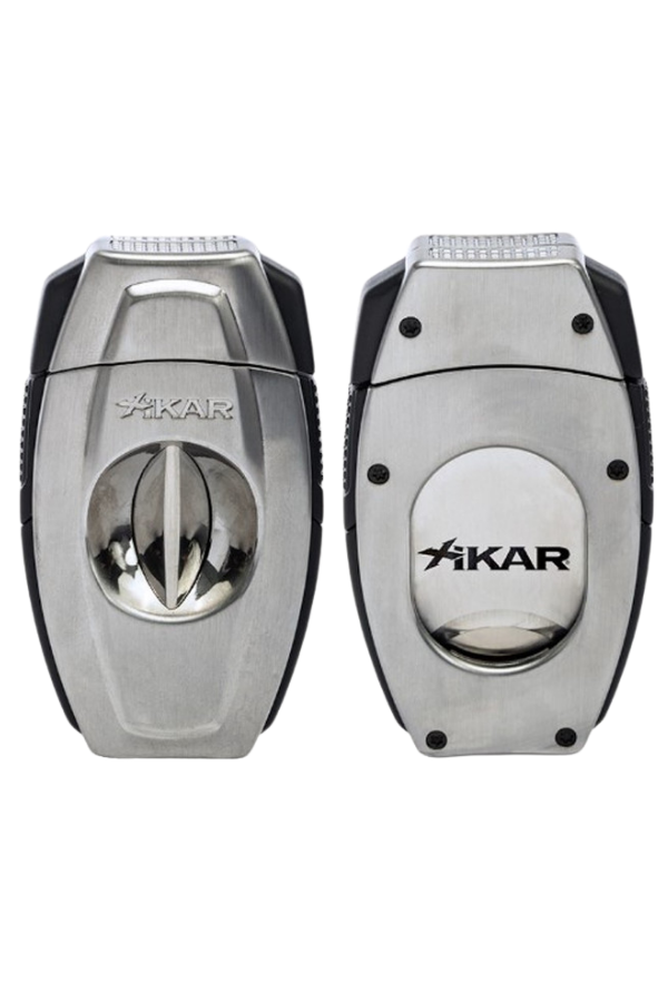Xikar Flip Dual Gümüş V & Düz Puro Makası Kesici