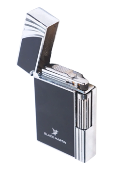 Black Martin Soft Flame Siyah-Gümüş Metal Çakmak