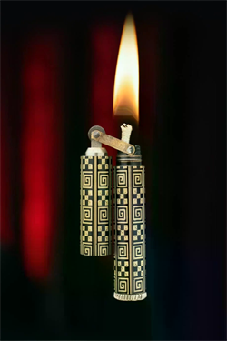 Caka Lighter Kare Desen Benzinli Çakmak - CKL-006