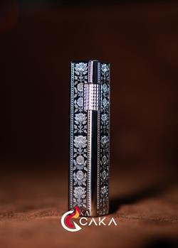 Caka Lighter Petra Flora Silver Benzinli Çakmak - CKL-065