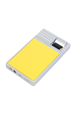 Caseti Tek Torch Perde Alev Sarı Gümüş Metal Puro Çakmağı
