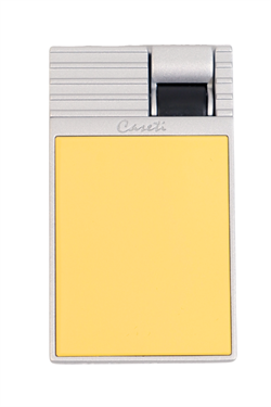 Caseti Tek Torch Perde Alev Sarı Gümüş Metal Puro Çakmağı