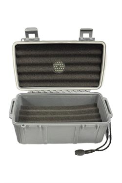 Cigar Caddy 15 Koyu Gri Travel Humidor Puro Kutusu