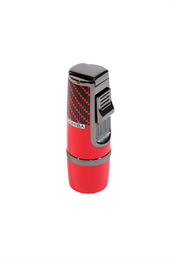 Cohiba 3 Torch Pürmüz Kırmızı-Siyah Desenli Metal Puro Çakmağı